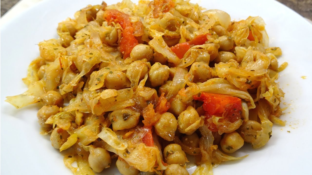 Receta de Garbanzos con repollo Notiespartano